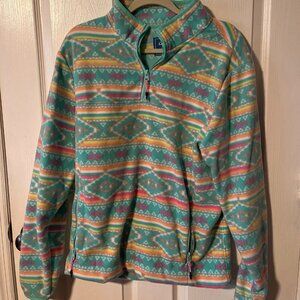 Chubbies The Flame Commander Fair Isle Fleece Quarter Zip Pullover - Size M